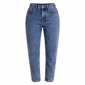 Guess High-Rise Mom Jeans in Medium Blue Wash